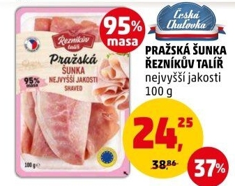 Šunka pražská nejvyšší jakosti Řezníkův talíř