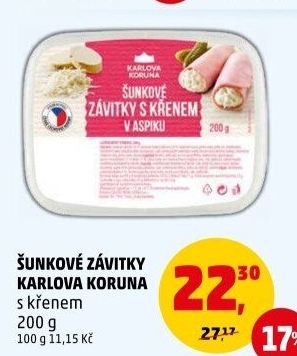 Šunkový závitek s křenem Karlova Koruna