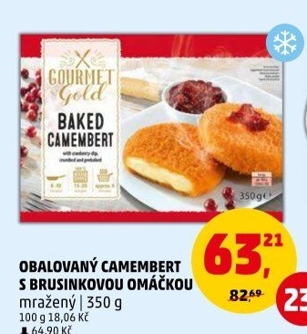 Sýr Camembert smažený mražený Gourmet Gold