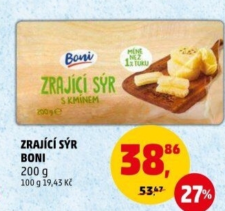 Sýr zrající s kmínem Boni