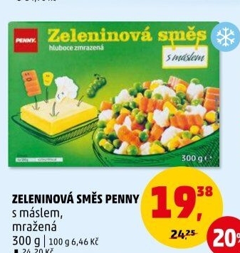 Zeleninová směs s máslem mražená Penny