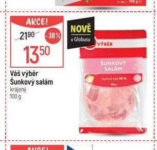 Váš výběr Šunkový salám krájený 100 g
