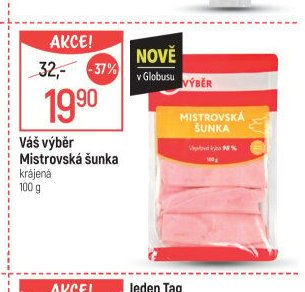 Váš výběr Mistrovská šunka krájená 100 g