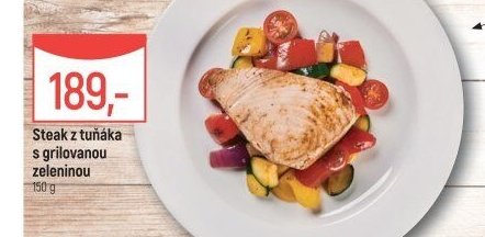 Steak z tuňáka s grilovanou zeleninou