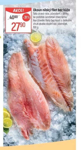 Okoun nilský filet bez kůže