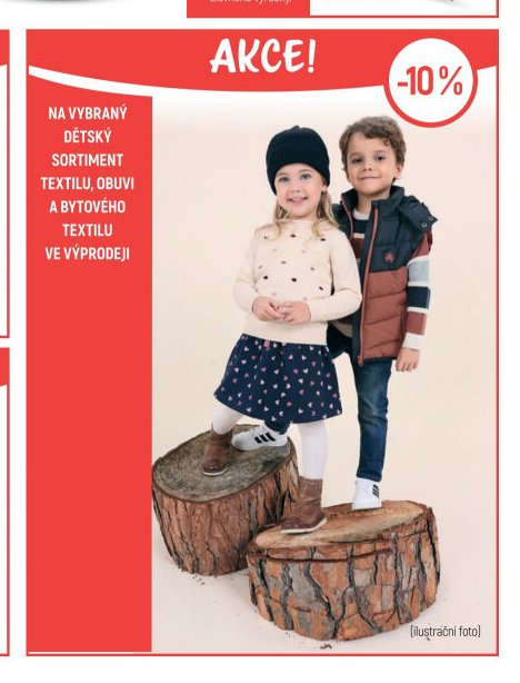 Dětský sortiment textilu, obuvi a bytového textilu