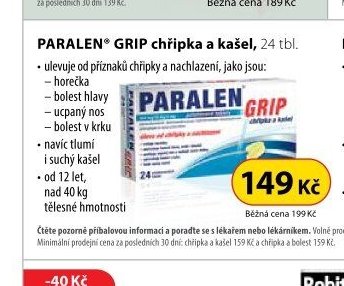 PARALEN GRIP chřipka a kašel