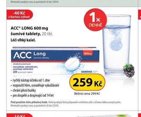 ACC LONG 600 mg šumivé tablety, 20 tbl.