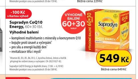 Supradyn CoQ10 Energy, 60+30 tbl.