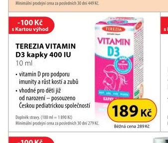 TEREZIA VITAMIN D3 kapky 400 IU, 10 ml