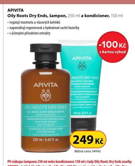 APIVITA Oily Roots Dry Ends, šampon a kondicioner