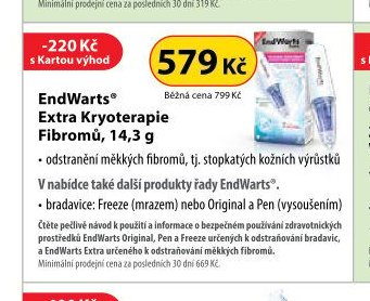 EndWarts Extra Kryoterapie Fibromů, 14,3 g