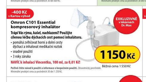 Omron C101 Essential kompresorový inhalátor