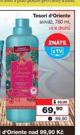 Tesori d'Oriente aviváž, 760 ml