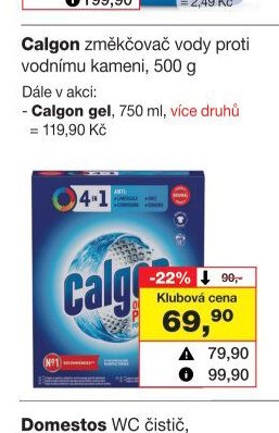 Calgon změkčovač vody proti vodnímu kameni, 500 g