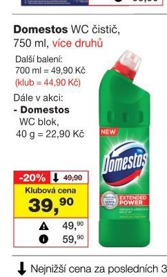 Domestos WC čistič, 750 ml