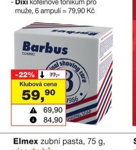 Barbus mýdlo na holení s glycerinem, 150 ml