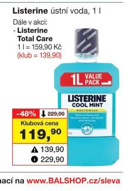 Listerine ústní voda, 1 l