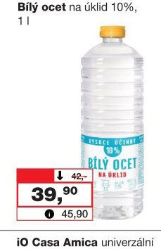 Bílý ocet na úklid 10%, 1 l