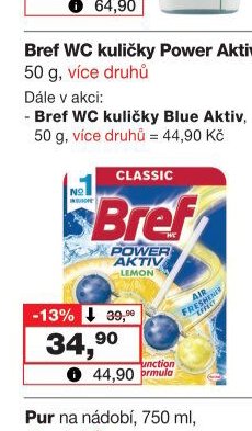 Bref WC kuličky Power Aktiv, 50 g
