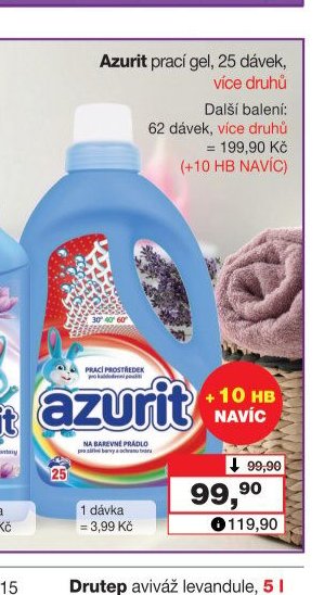 Azuril prací gel, 25 dávek