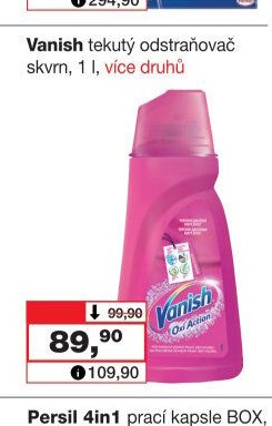Vanish tekutý odstraňovač skvrn, 1 l