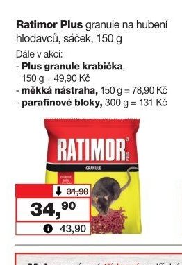 Ratimor Plus granule na hubení hlodavců