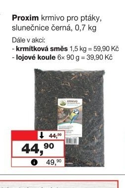 Proxim krmivo pro ptáky, slunečnice černá