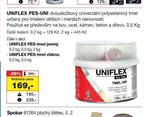 UNIFLEX PES-UNI polyesterový tmel