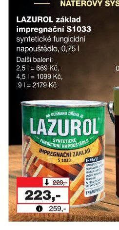 LAZUROL základ impregnační S1033