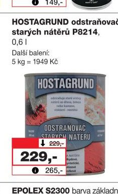 HOSTAGRUND odstraňovač starých nátěrů P8214