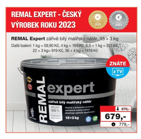 REMAL Expert bílý malířský nátěr