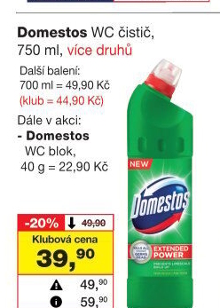 Čistič WC gelový Domestos