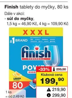 Tablety do myčky Finish