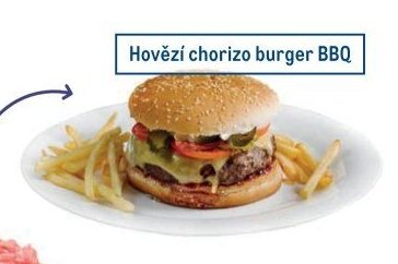 Hovězí chorizo burger BBQ