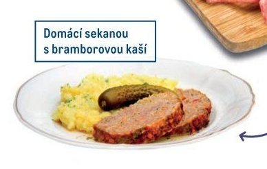 Domácí sekanou s bramborovou kaší