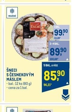 ŠNECI S ČESNEKOVÝM MÁSLEM