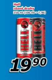 Energetický nápoj Hell