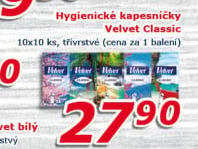 Kapesníčky papírové 3vrstvé Velvet