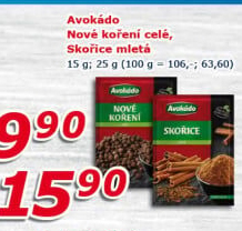 Koření Nové Avokádo