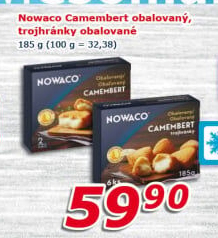 Obalovaný sýr Camembert mražený Nowaco