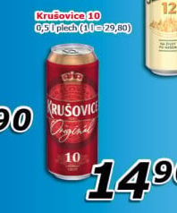 Pivo světlé výčepní Originál Královská 10° Krušovice