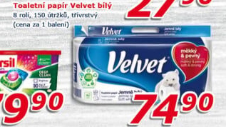 Toaletní papír 3vrstvý Velvet