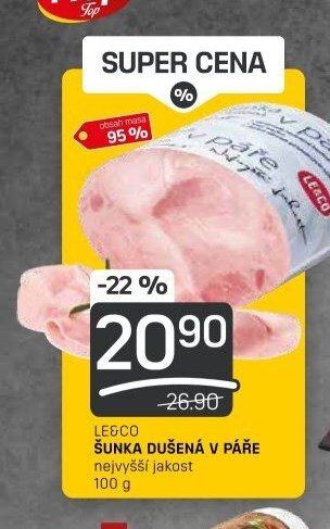 LE&CO ŠUNKA DUŠENÁ V PÁŘE