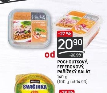POCHOUTKOVÝ, FEFERONOVÝ, PAŘÍŽSKÝ SALÁT