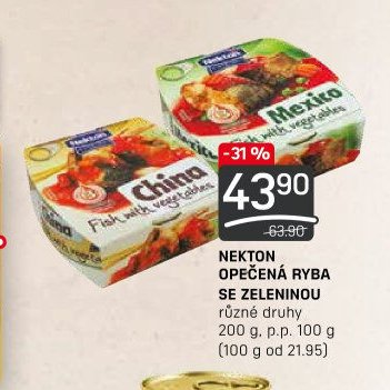 Nekton opečená ryba se zeleninou