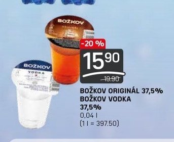 BOŽKOV ORIGINÁL 37,5% BOŽKOV VODKA