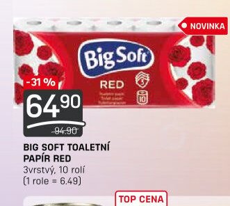 BIG SOFT TOALETNÍ PAPÍR RED