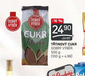 TŘTINOVÝ CUKR DOBRÝ VÝBĚR