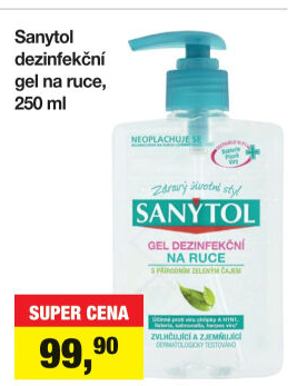 Dezinfekční gel na ruce Sanytol